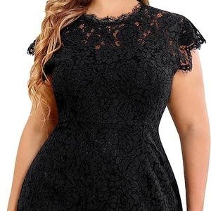 NWT - Miusol sleeveless black lace dress